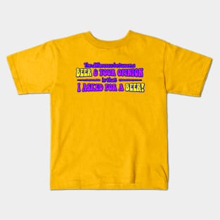 Beer Opinion (Funky - Worn) Kids T-Shirt